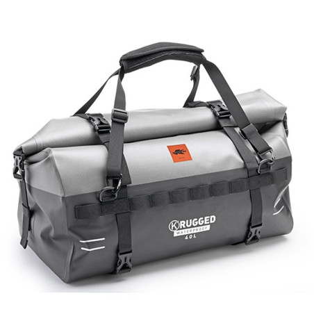 KAPPA TORBA / WAŁEK NA SIEDZENIE / BAGAŻNIK 40L (28X50X25CM) 100% WODOSZCZELNA KOLOR CZARNO-SREBRNY (K' RUGGED)