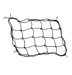BIKETEC SIATKA BAGAŻOWA (PAJĄK) 4MM X 25 CM X 25 CM, 4 MOCNE HAKI, KOLOR CZARNY