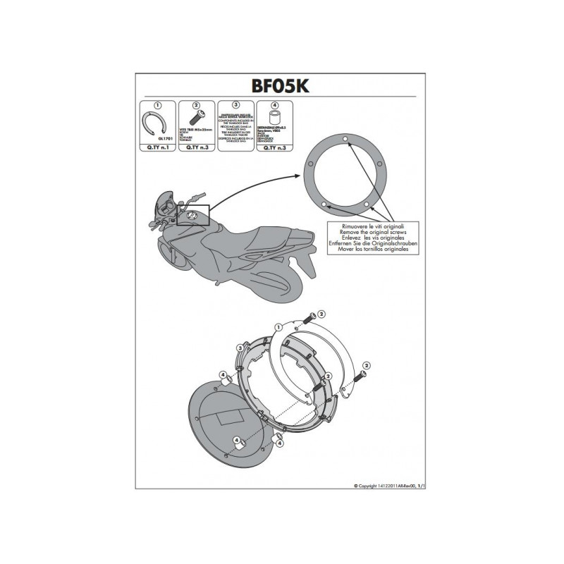 KAPPA MOCOWANIE TANKLOCK YAMAHA /MV/CAGIVA/BENELLI