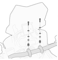 KAPPA ZESTAW MONTAŻOWY DO MOCOWANIA SMART BAR HONDA / SUZUKI / KAWASAKI
