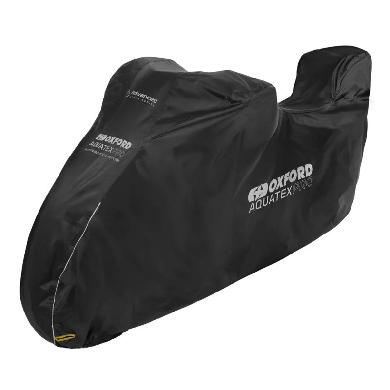 OXFORD AQUATEX PRO POKROWIEC WODOODPORNY NA MOTOCYKL Z MIEJSCEM NA KUFER CENTRALNY KOLOR CZARNY ROZMIAR S