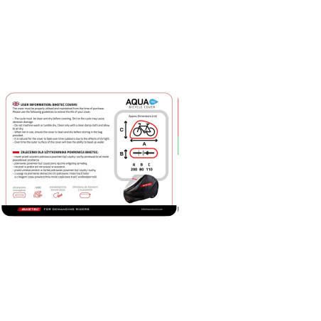 BIKETEC PROMOCJA POKROWIEC WODOODPORNY AQUATEC NA JEDEN ROWER KOLOR CZARNY/SZARY ROZMIAR UNIWERSALNY