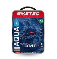 BIKETEC PAKIET 20 SZTUK POKROWCÓW (POKROWIEC) WODOODPORNYCH AQUATEC NA MOTOCYKL KOLOR CZARNY/SZARY ROZMIAR M