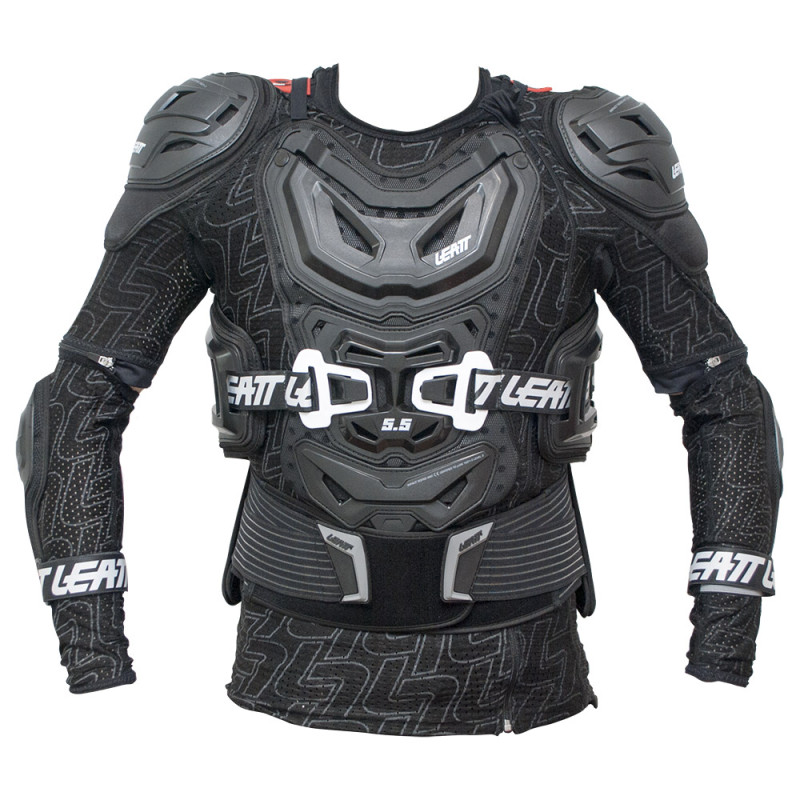 LEATT OSŁONA KLATKI PIERSIOWEJ ( BUZER ) BODY PROTECTOR 5.5 BLACK KOLOR CZARNY ROZMIAR S/M (160-172 cm)