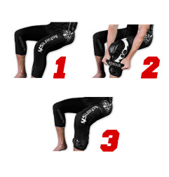 ASTERISK ZERO G KNEE BRACE PANT GETRY POD ORTEZY MODEL ZERO G KOLOR CZARNY/BIAŁY ROZMIAR M