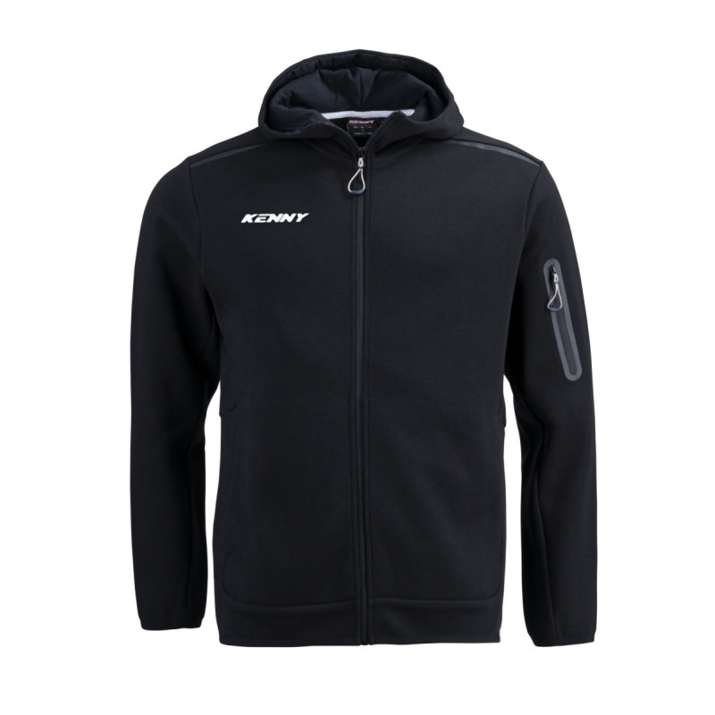 KENNY RACING BLUZA Z KAPTUREM MODEL CORE BLACK KOLOR CZARNY ROZMIAR XXL