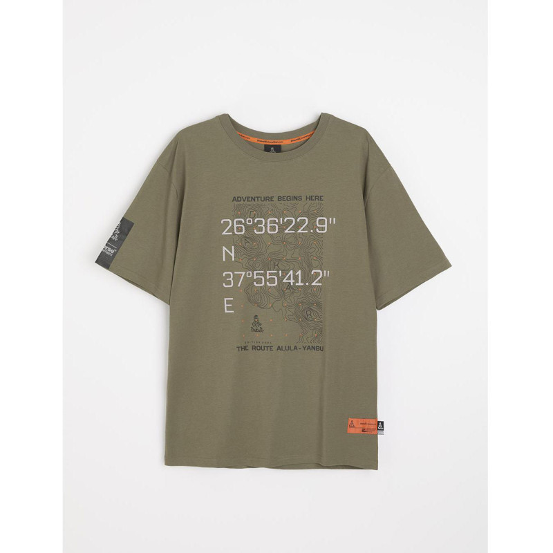 DIVERSE PROMOCJA EXTREME TEAM - DAKAR RALLY KOSZULKA (T-SHIRT) DKR OV 0924 KOLOR KHAKI ROZMIAR XL