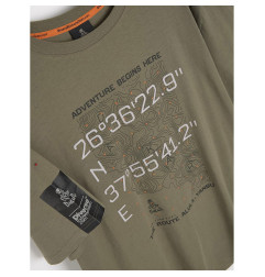 DIVERSE PROMOCJA EXTREME TEAM - DAKAR RALLY KOSZULKA (T-SHIRT) DKR OV 0924 KOLOR KHAKI ROZMIAR L