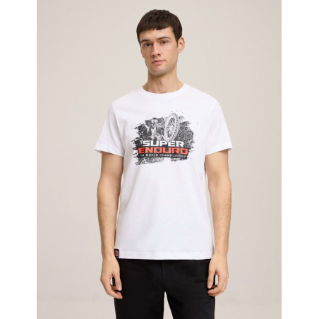 DIVERSE PROMOCJA EXTREME TEAM KOSZULKA (T-SHIRT) ENDURO (SUPERENDURO) TSH 02 KOLOR BIAŁY ROZMIAR M