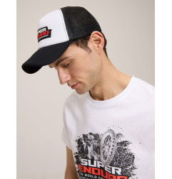 DIVERSE PROMOCJA EXTREME TEAM CZAPKA Z DASZKIEM ENDR (SUPERENDURO) MESH Z SIATECZKĄ KOLOR CZARNY-BIAŁY ROZMIAR UNIWERSALNY
