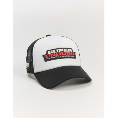 DIVERSE PROMOCJA EXTREME TEAM CZAPKA Z DASZKIEM ENDR (SUPERENDURO) MESH Z SIATECZKĄ KOLOR CZARNY-BIAŁY ROZMIAR UNIWERSALNY