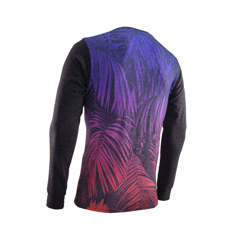 LEATT BLUZKA PREMIUM LONG SHIRT JUNGLE KOLOR GRAFITOWY/NIEBIESKI/POMARAŃCZOWY ROZMIAR L (CASUAL)