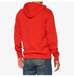 100 PROCENT BLUZA NA ZAMEK OFFICIAL ZIP HOODIE FLEECE RED KOLOR CZERWONY ROZMIAR XL