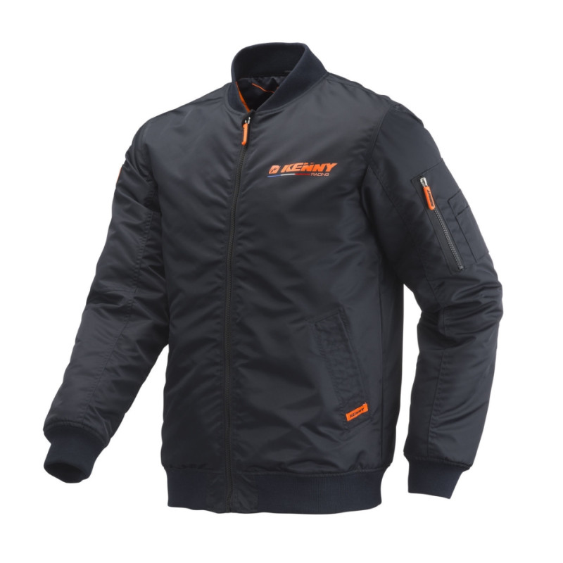KENNY RACING KURTKA BOMBER RACING CASUAL BLACK KOLOR CZARNY ROZMIAR L
