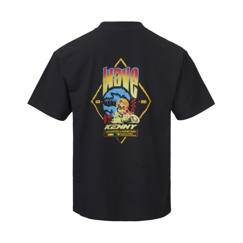 KENNY RACING KOSZULKA T-SHIRT WAVE OVERSIZE BLACK KOLOR CZARNY ROZMIAR M