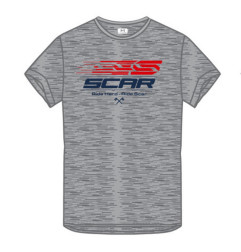 SCAR RACING WYPRZEDAŻ KOSZULKA T-SHIRT Z LOGIEM SCAR KOLOR SZARY ROZMIAR S