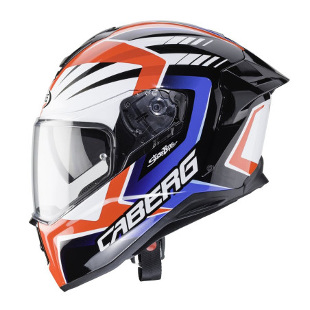 Caberg Drift Evo MR55 kask integralny z blendą, Pinlock, ciemny wizjer, czerwono-niebiesko-biały XXL
