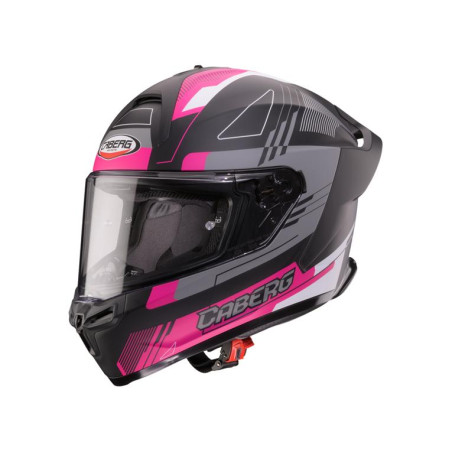 CABERG KASK INTEGRALNY ROXTER COLT KOLOR CZARNY MAT/BIAŁY/FUKSJA (INTENSYWNY ODCIEŃ RÓŻOWEGO) ROZMIAR XS
