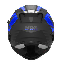 NOX PROMOCJA KASK INTEGRALNY (FULL FACE) Z BLENDĄ N304S CARVER KOLOR CZARNY/NIEBIESKI MAT ROZMIAR L