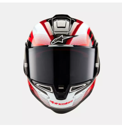 Kask Alpinestars Supertech R10 Team czarny carbon czerwony biały M
