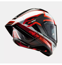 Kask Alpinestars Supertech R10 Team czarny carbon czerwony biały M