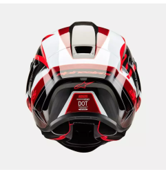 Kask Alpinestars Supertech R10 Team czarny carbon czerwony biały M