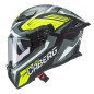 Caberg Drift Evo II Jarama – kask integralny z blendą, czarno-szaro-żółty fluo mat, S, Pinlock