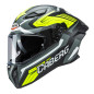 Caberg Drift Evo II Jarama – kask integralny z blendą, czarno-szaro-żółty fluo mat, S, Pinlock