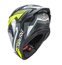 Caberg Drift Evo II Jarama – kask integralny z blendą, czarno-szaro-żółty fluo mat, S, Pinlock