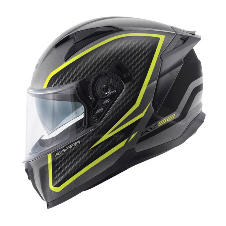 Kask integralny Kappa KV52 Kronos z blendą, tytanowo-czarny/żółty fluo, rozm. 60/L, ECE 22.06