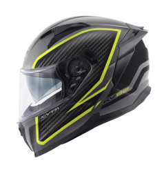 Kask integralny Kappa KV52 Kronos z blendą, tytanowo-czarny/żółty fluo, mat, rozmiar 61 (XL)