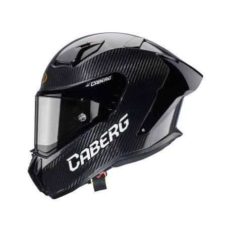 Kask integralny Caberg GP01 Carbon z blendą, Pinlockiem i ciemną szybą, rozmiar M, homologacja FIM