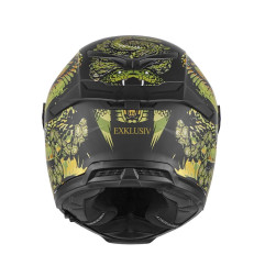 Kask integralny Goliath Mythology, czarny mat/złoty, rozmiar S, z ciemną szybą