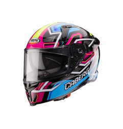 Caberg Kask z Blendą Avalon X Brama, Czarny/Niebieski/Żółty Fluo/Fuksja, r. S