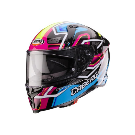 Caberg Avalon X Brama kask integralny z blendą czarno-niebiesko-żółto-fuksjowy XL