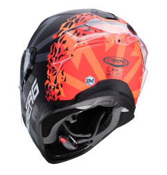 Caberg Drift Evo Storm kask integralny z blendą, Pinlock, czarno-czerwono-pomarańczowy, S