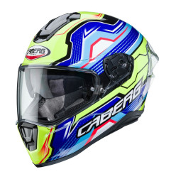 Caberg Kask Integralny Drift Evo LB29 Pinlock Czarny/Niebieski/Żółty Fluo XL