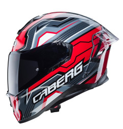 Kask integralny Caberg Drift Evo LB29 z blendą, czarno-szaro-czerwony, rozmiar S, Pinlock