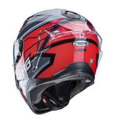 Kask integralny Caberg Drift Evo LB29 z blendą, czarno-szaro-czerwony, rozmiar S, Pinlock