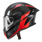 Caberg Drift Evo II Carbon Nova Red kask integralny z blendą Pinlock, czarno-szaro-czerwony, L