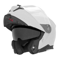 NOX KASK SZCZĘKOWY (FLIP-UP) Z BLENDĄ N967 SOLID KOLOR BIAŁY POŁYSK ROZMIAR M (PINLOCK DO TEGO MODELU - FILMPINLOCK30DKS166)