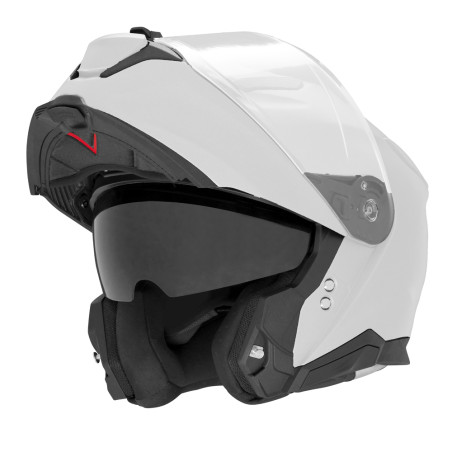 NOX KASK SZCZĘKOWY (FLIP-UP) Z BLENDĄ N967 SOLID KOLOR BIAŁY POŁYSK ROZMIAR L (PINLOCK DO TEGO MODELU - FILMPINLOCK30DKS166)