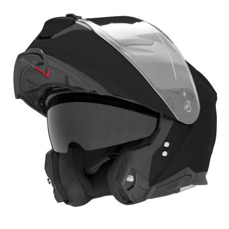 NOX KASK SZCZĘKOWY (FLIP-UP) Z BLENDĄ N967 SOLID KOLOR CZARNY POŁYSK ROZMIAR S (PINLOCK DO TEGO MODELU - FILMPINLOCK30DKS166)