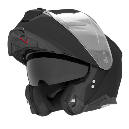 NOX KASK SZCZĘKOWY (FLIP-UP) Z BLENDĄ N967 SOLID KOLOR CZARNY MAT ROZMIAR XXL (PINLOCK DO TEGO MODELU - FILMPINLOCK30DKS166)