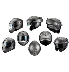 KAPPA KASK KV55 SOLID SZCZĘKOWY MODUŁOWY (FLIP-BACK) Z BLENDĄ KOLOR CZARNY MATT ROZMIAR 63 / XXL (HOMOLOGACJA ECE 22R06)