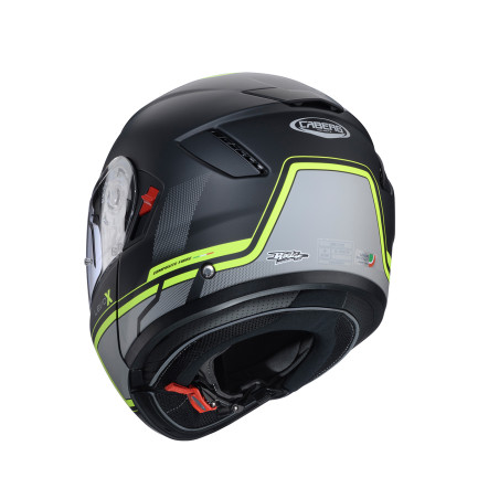 CABERG KASK SZCZĘKOWY FLIP-UP MODEL LEVO X ELITE KOLOR CZARNY MAT/SZARY/ZÓŁTY FLUO ROZMIAR XL (PINLOCK W ZESTAWIE)
