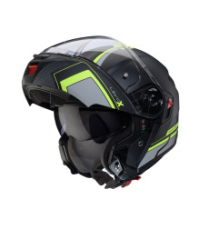 CABERG KASK SZCZĘKOWY FLIP-UP MODEL LEVO X ELITE KOLOR CZARNY MAT/SZARY/ZÓŁTY FLUO ROZMIAR XL (PINLOCK W ZESTAWIE)