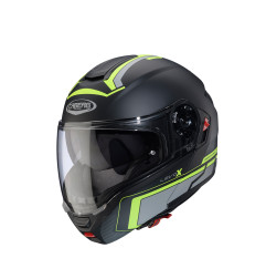 CABERG KASK SZCZĘKOWY FLIP-UP MODEL LEVO X ELITE KOLOR CZARNY MAT/SZARY/ZÓŁTY FLUO ROZMIAR L (PINLOCK W ZESTAWIE)
