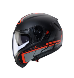 CABERG KASK SZCZĘKOWY FLIP-UP MODEL LEVO X ELITE KOLOR CZARNY MAT/SZARY/CZERWONY FLUO ROZMIAR M (PINLOCK W ZESTAWIE)