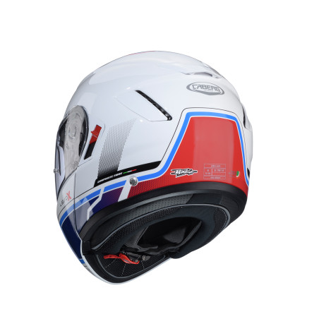 CABERG KASK SZCZĘKOWY FLIP-UP MODEL LEVO X ELITE KOLOR BIAŁY/NIEBIESKI/BŁĘKITNY POŁYSK ROZMIAR XL (PINLOCK W ZESTAWIE)